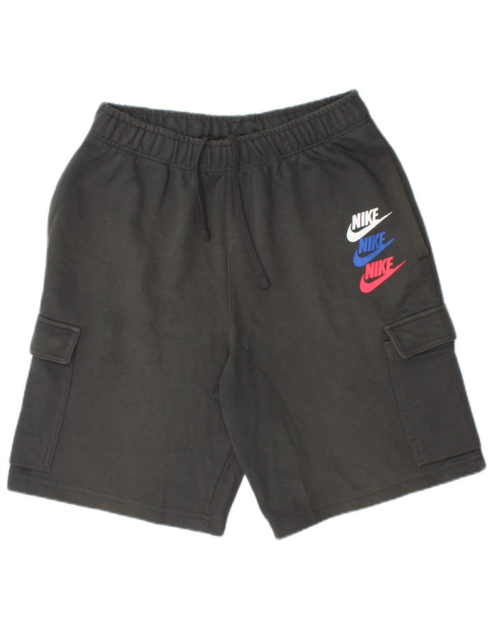 NIKE Mens Graphic Sport Shorts Small  Grey Cotton
