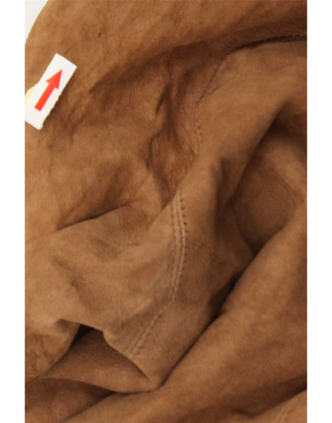 Vintage męska kurtka Shearling UK 38, średnia brązowa skóra