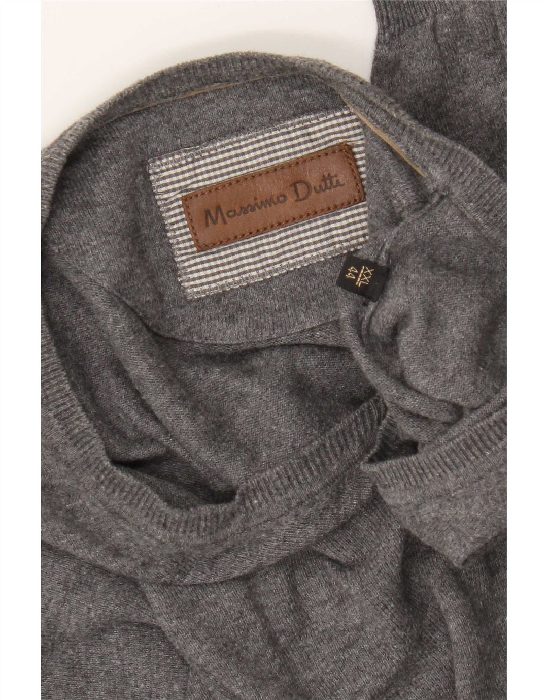 Męski sweter Massimo Dutti o regularnym kroju z dekoltem w kształcie litery V, 2XL, szary