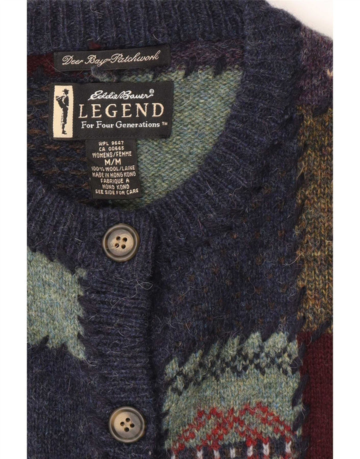 Sweter damski Eddie Bauer UK 14 Średni wielobarwny patchwork