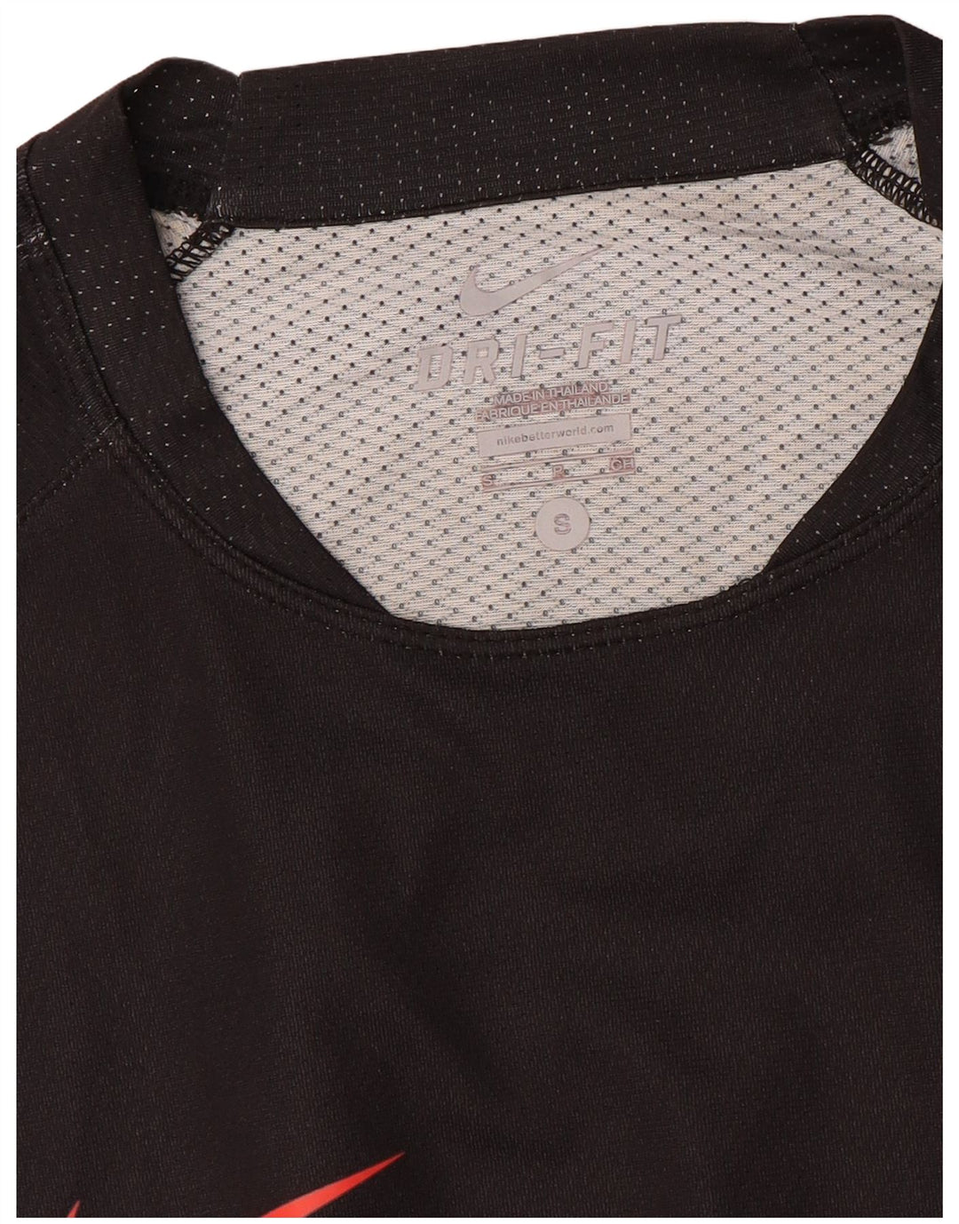 Męski T-shirt NIKE Dri Fit, mały, czarny, z blokami kolorów