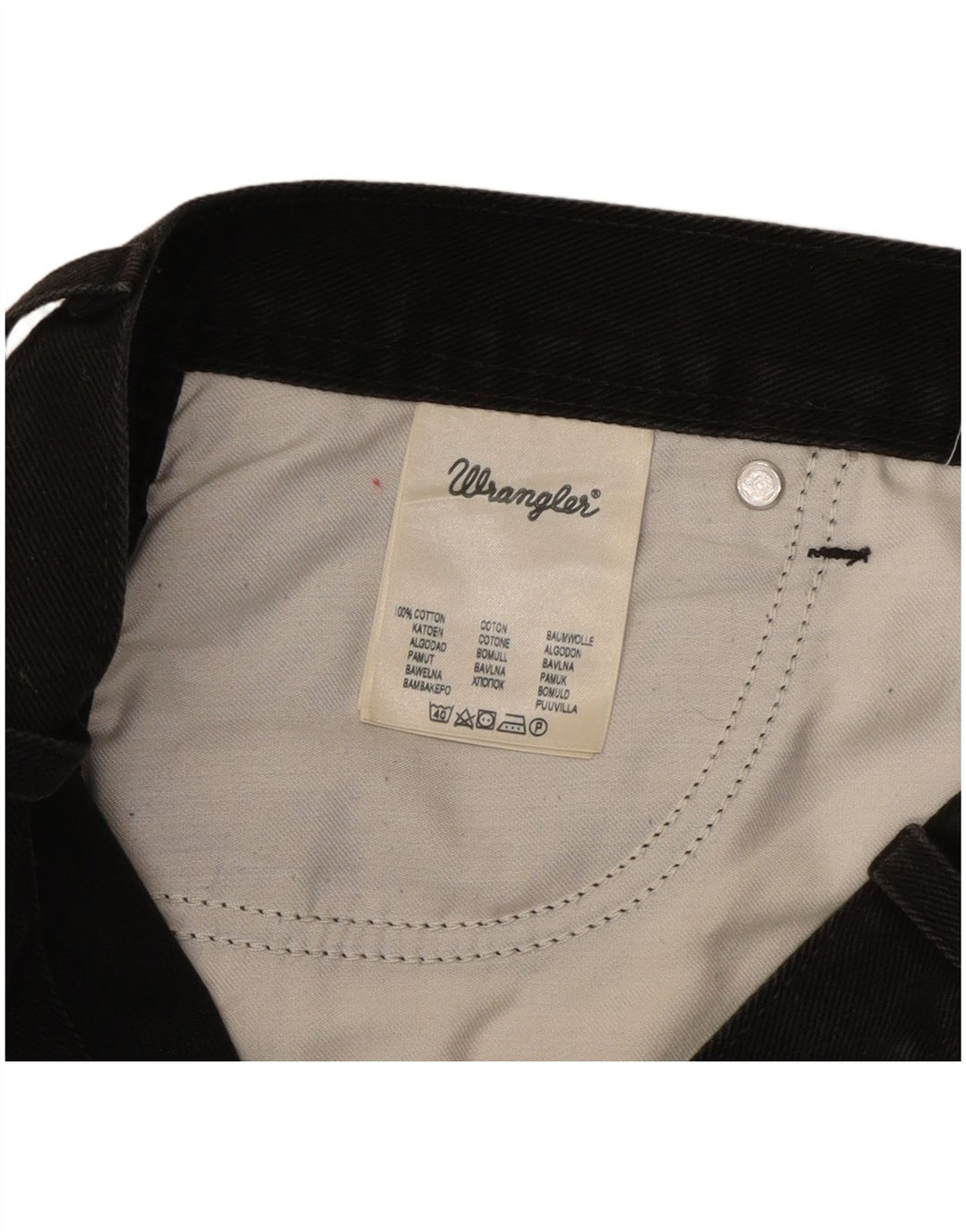 Męskie jeansy Wrangler o prostym kroju W36 L30, czarne, bawełniane