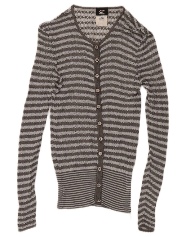 Damski komplet GF FERRE, przezroczysty, 2-częściowy, UK 4 XS, w szare paski