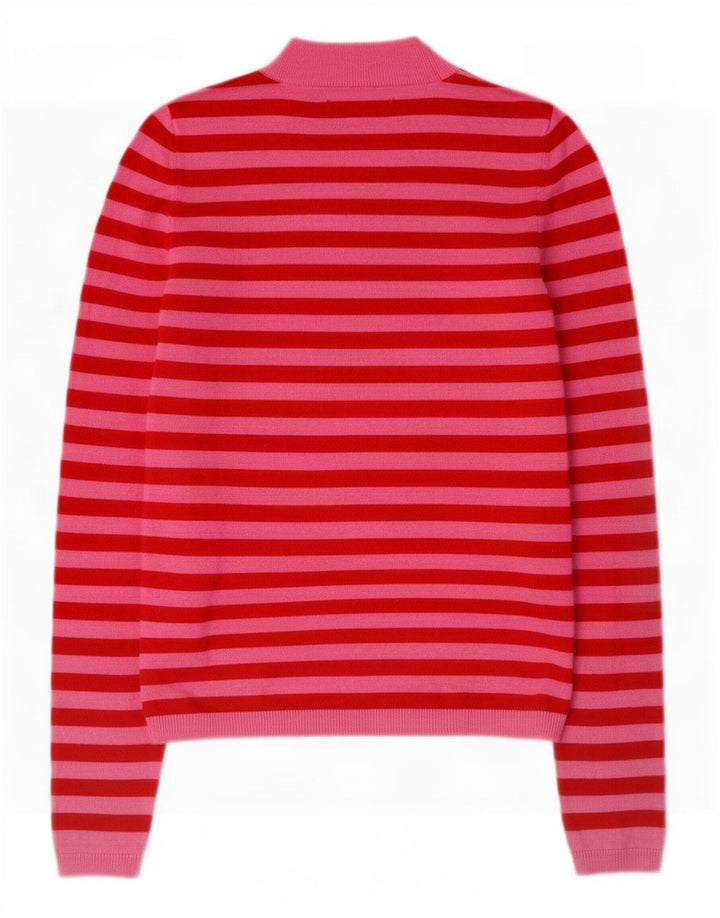 Sweter damski Zara z golfem UK 12 w średnie różowe paski