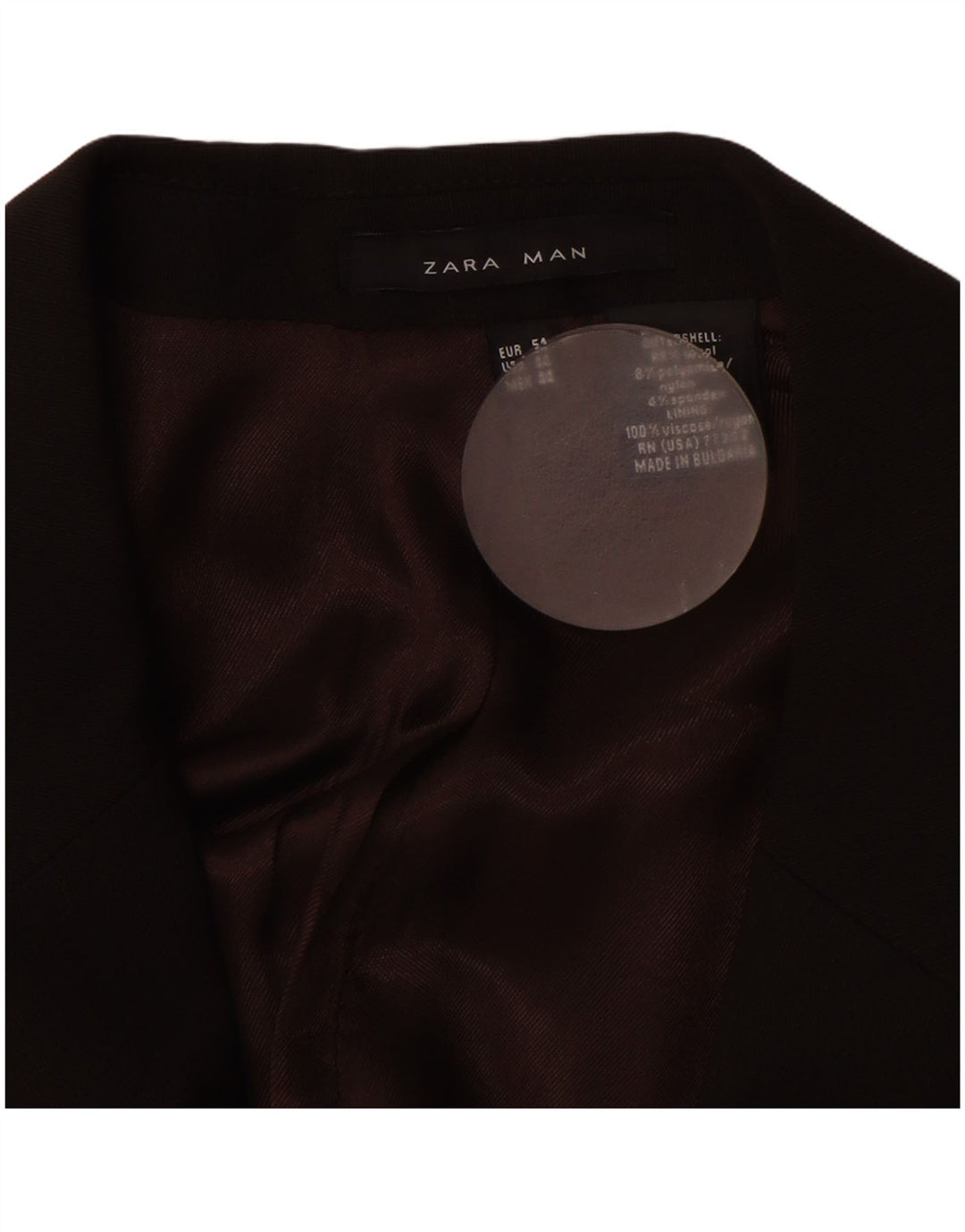 Męska marynarka ZARA zapinana na 2 guziki EU 54 XL, brązowa wełna