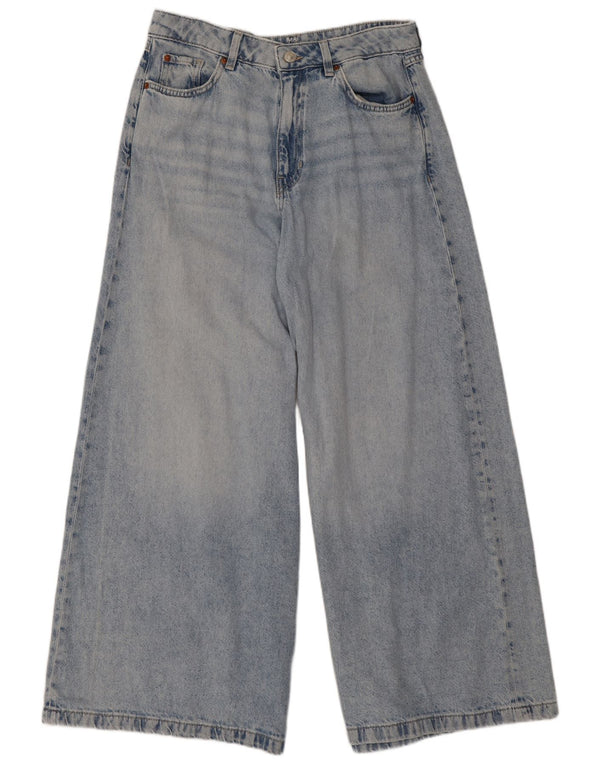 Marks & Spencer Damskie jeansy z szeroką nogawką i wysokim stanem UK 12 Medium W30 L28 Niebieskie