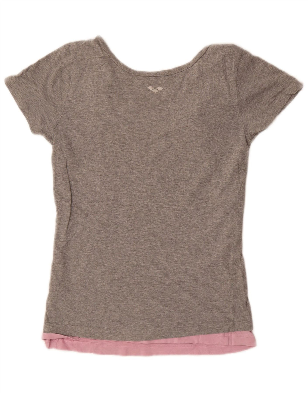 Damska koszulka z grafiką Arena Top UK 14, duża, szara, nakrapiana bawełna