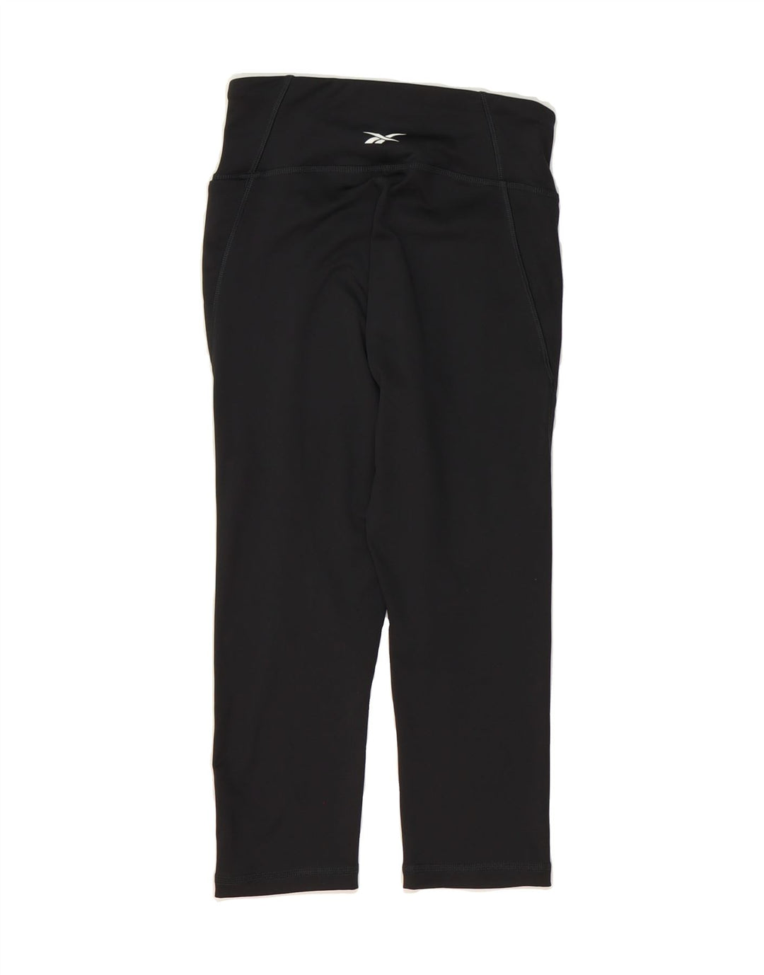 REEBOK Womens Capri Tracksuit Trousers UK 8/10 Small  Black Polyester Vintage Reebok and Second-Hand Reebok from Messina Hembry 