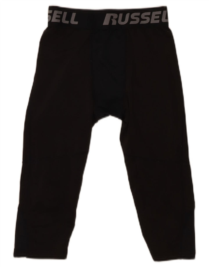 Legginsy Capri Russell Athletic chłopięce z grafiką, duże, 10-11 lat, czarne