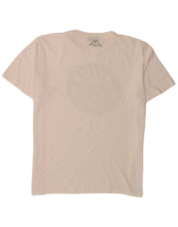 Męski T-shirt z grafiką Kappa, XL, biały