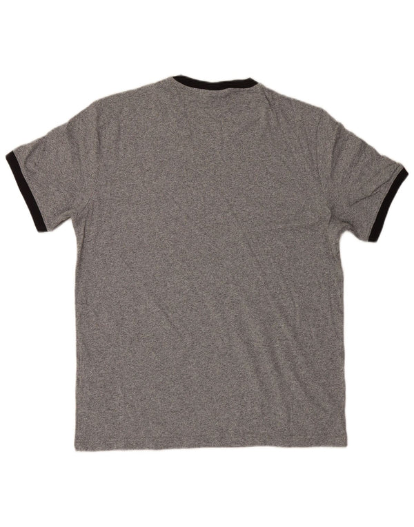 Męski T-shirt Champion z grafiką, duży, szary, z bawełny w plamki