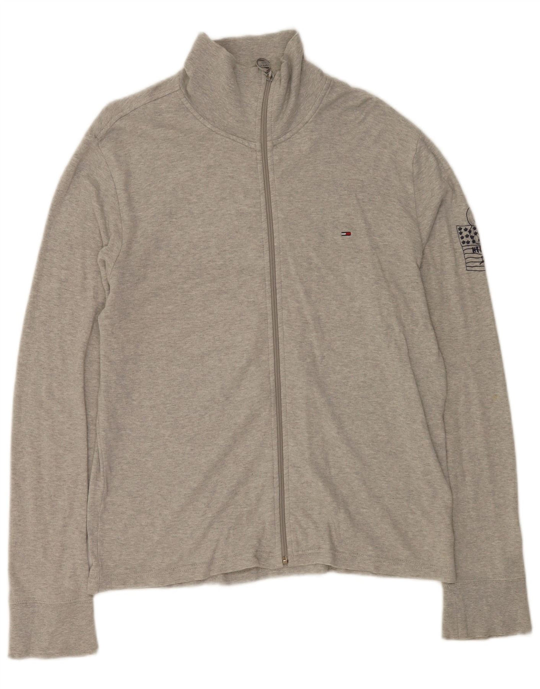 Męska kurtka dresowa Tommy Hilfiger, duża, szara, bawełniana