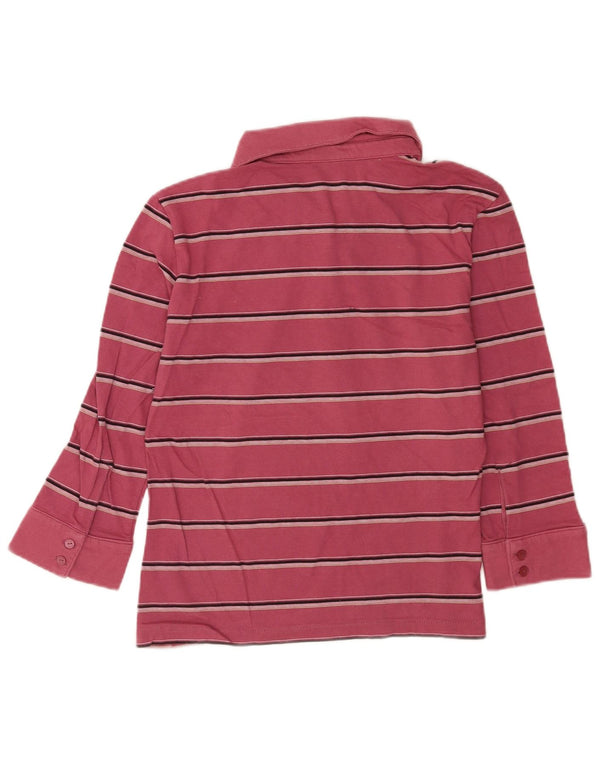 Damska koszulka polo z rękawem 3/4 Nike, UK 16/18 XL, różowa, bawełniana w paski