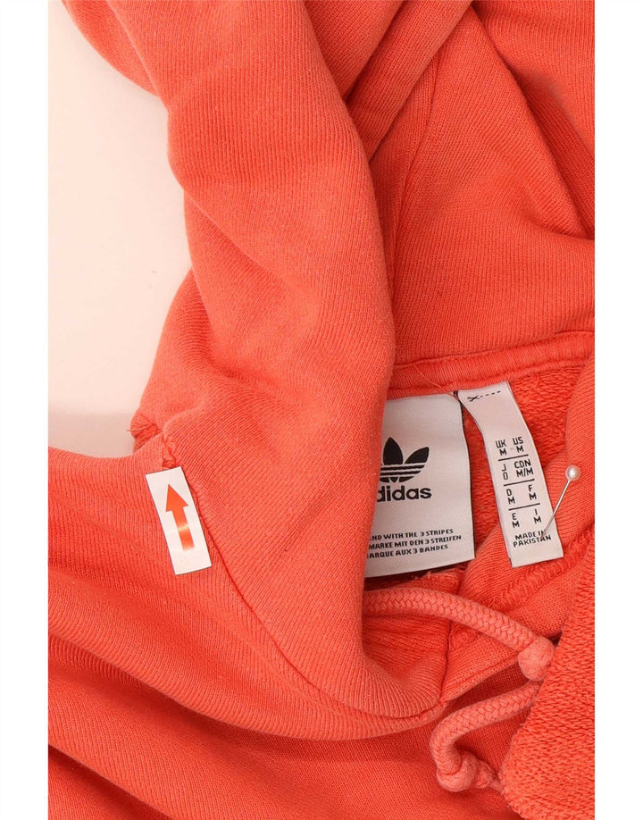 Adidas Męska bluza z kapturem, średnia, pomarańczowa, bawełniana