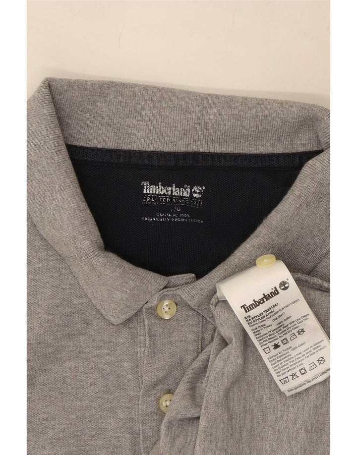 Męska koszulka polo Timberland, duża, szara, bawełniana