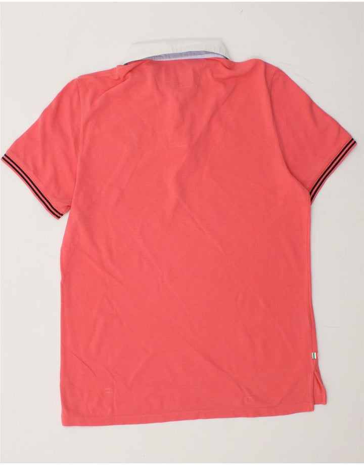 Męska koszulka polo z grafiką JECKERSON, duża, różowa, bawełniana