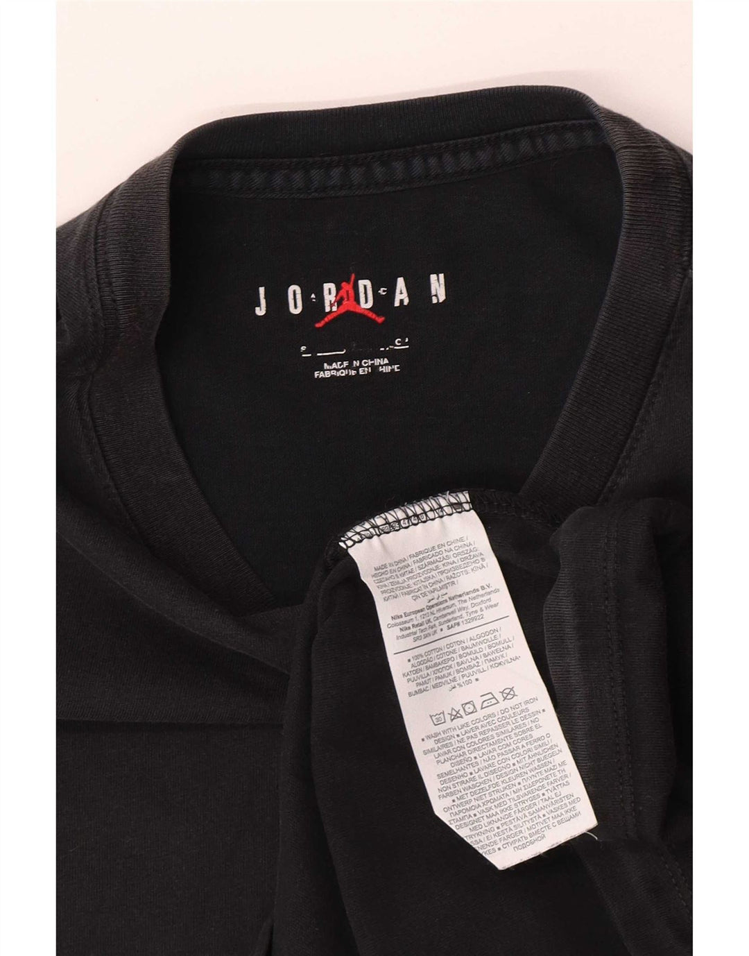 Męski T-shirt z grafiką Jordan, mały, czarny, bawełniany