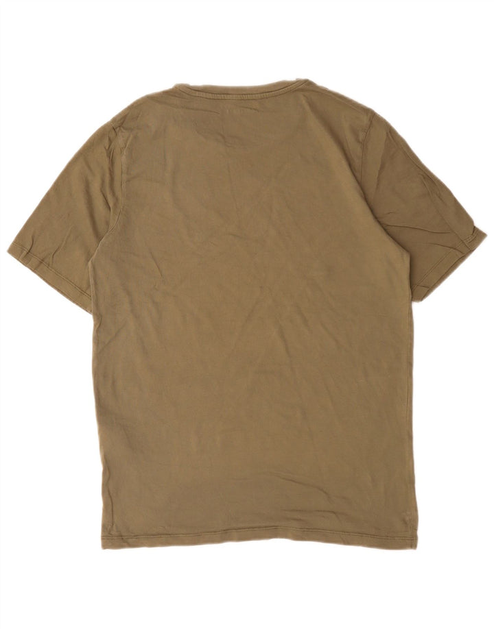 Męska koszulka z grafiką Jack & Jones, średnia, bawełniana khaki