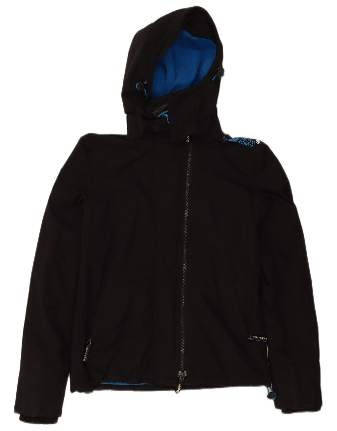 Damska wiatrówka z kapturem Superdry UK 10, mała czarna