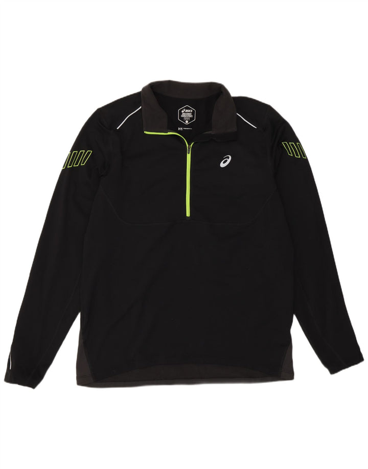 Męski dres Asics z zamkiem błyskawicznym i dużym, czarnym blokiem kolorów