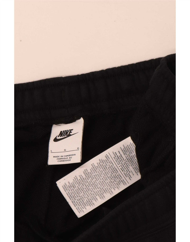 Męskie spodenki sportowe Nike z grafiką, duże, czarne, bawełniane