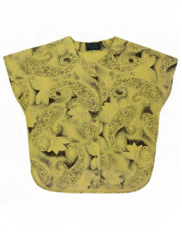 Damska bluzka koszulowa z krótkim rękawem Prestige UK 14 Medium Green Paisley