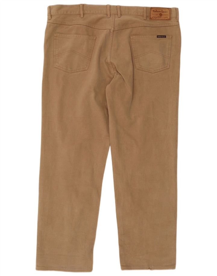 MARLBORO CLASSICS Męskie proste dżinsy W44 L31 Beżowa bawełna