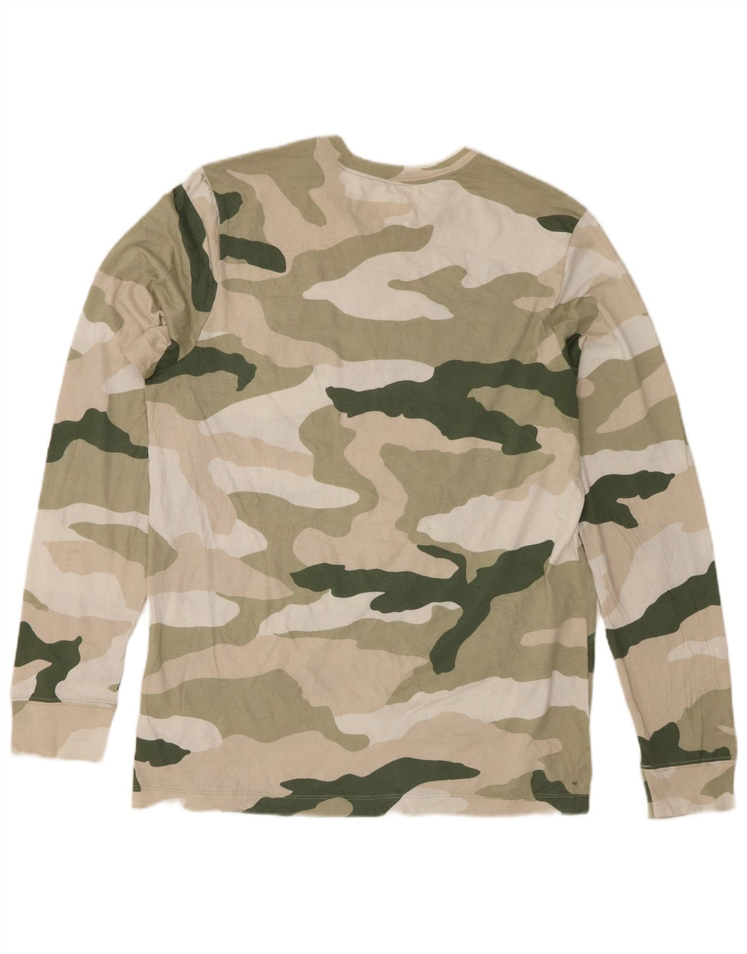 Męska koszulka graficzna Nike z długim rękawem, duża, bawełniana w kolorze khaki