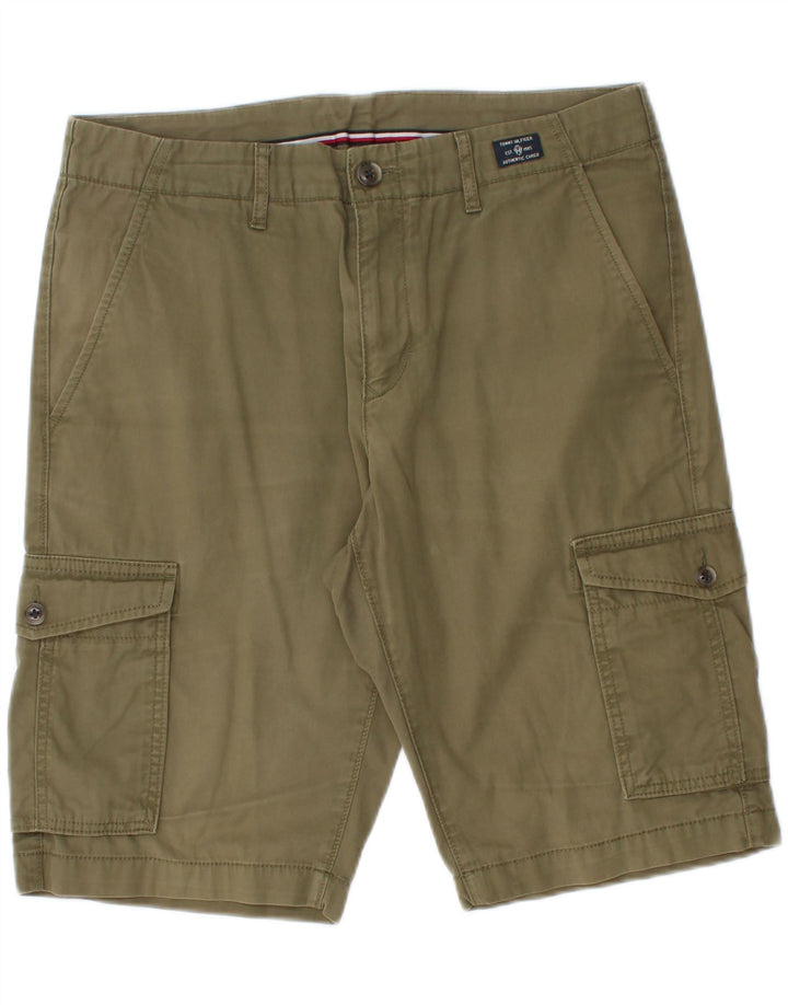 Męskie spodenki cargo Tommy Hilfiger W32, średnia bawełna khaki