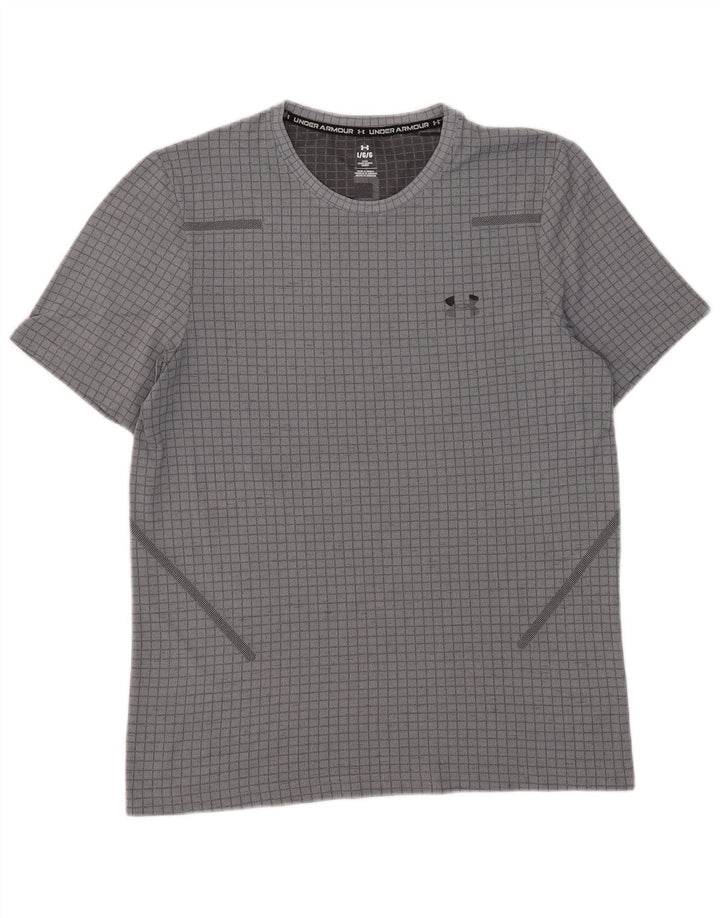 Męski t-shirt Under Armour w dużą szarą kratkę