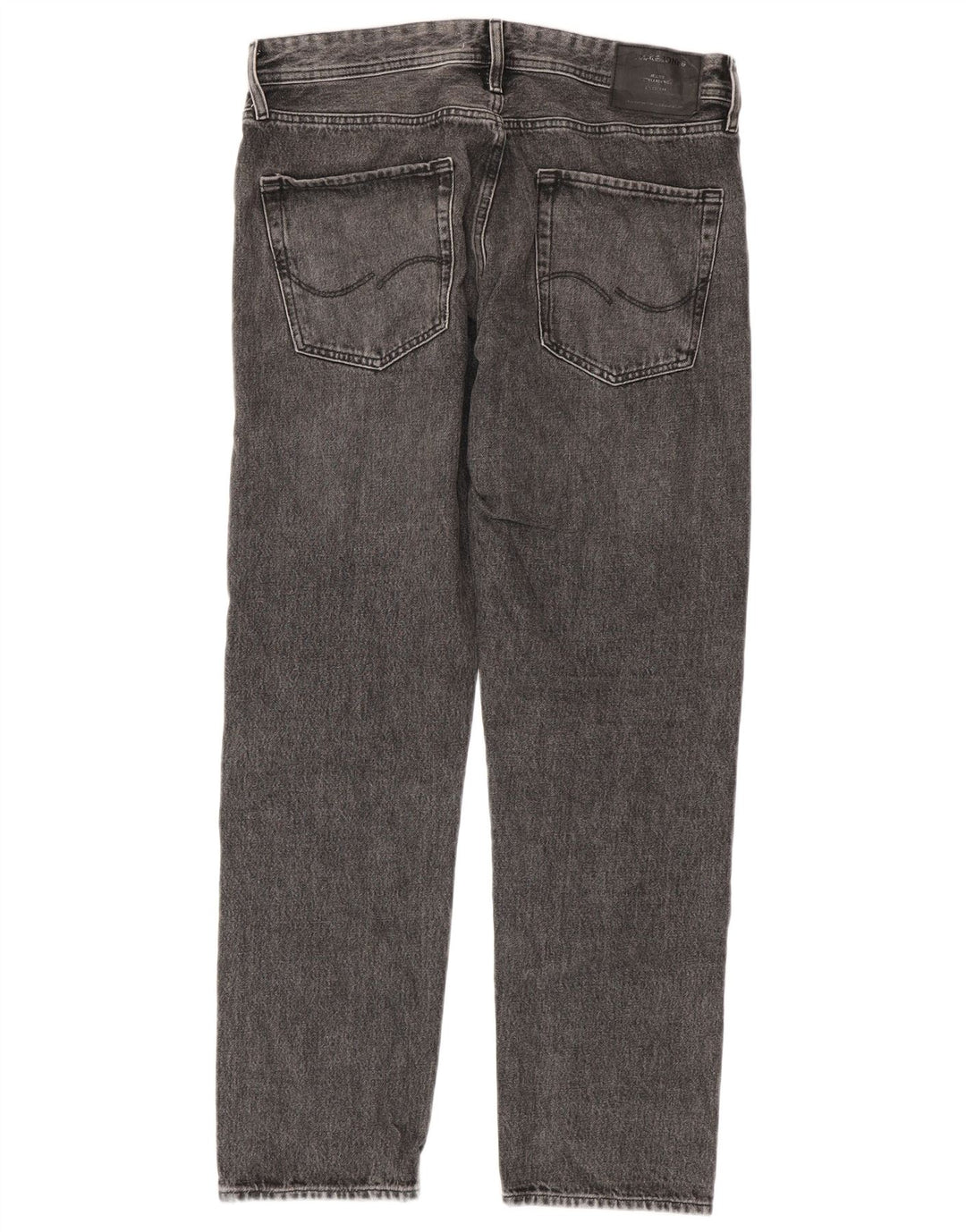 Męskie proste dżinsy Jack & Jones W32 L32 Szara bawełna