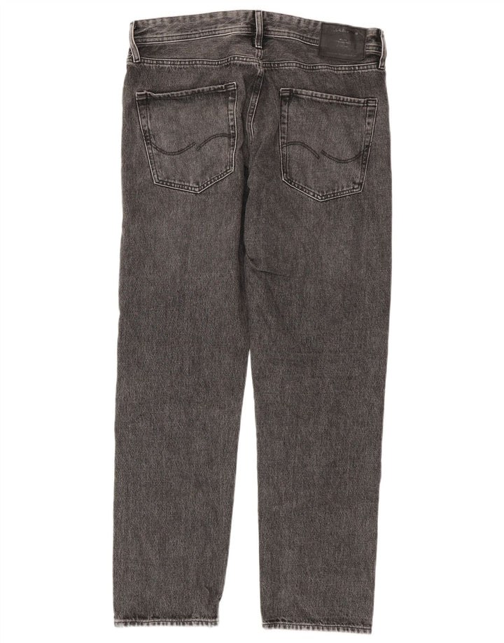 Męskie proste dżinsy Jack & Jones W32 L32 Szara bawełna