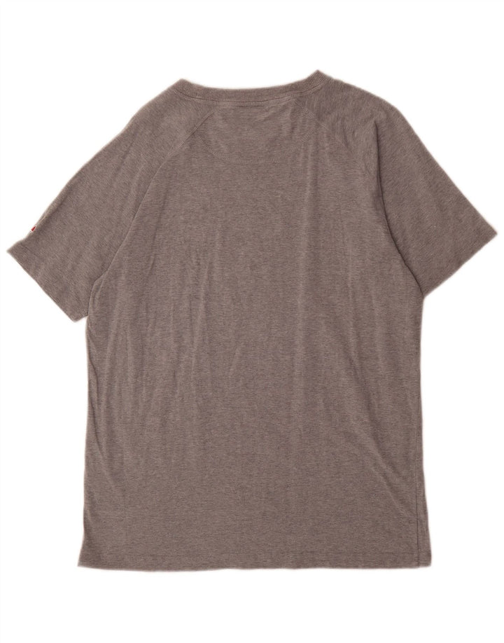 Męski T-shirt z grafiką Ellesse, duży, szary, nakrapiany bawełniany