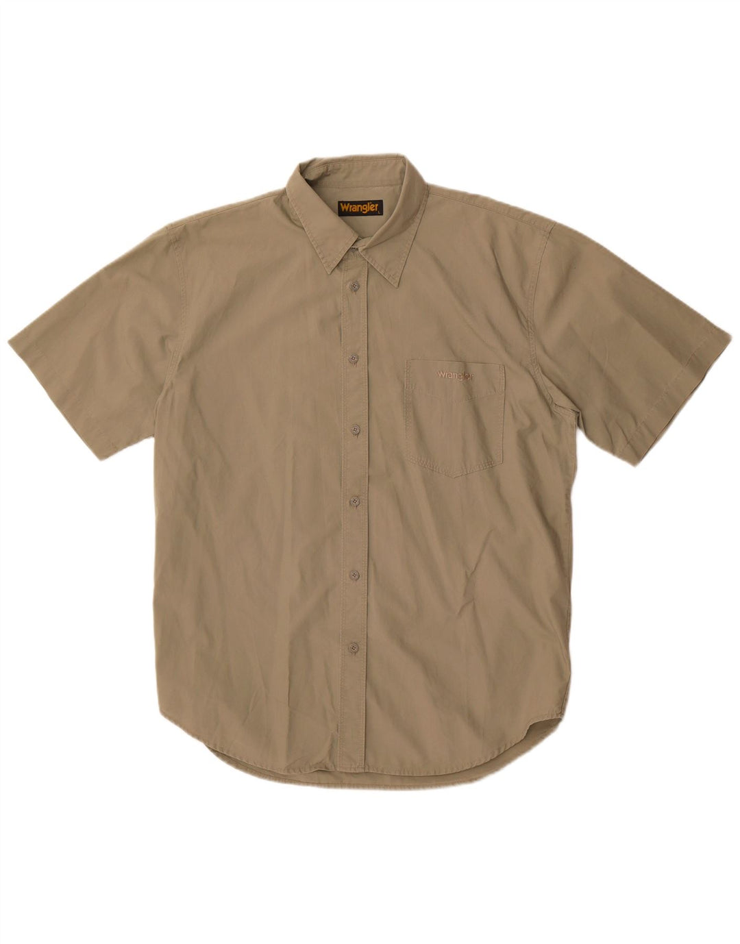 Męska koszula z krótkim rękawem Wrangler, duża, bawełniana khaki