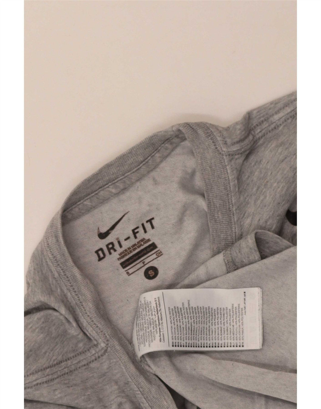 Męski T-shirt Nike Dri Fit, mały, szary, bawełniany