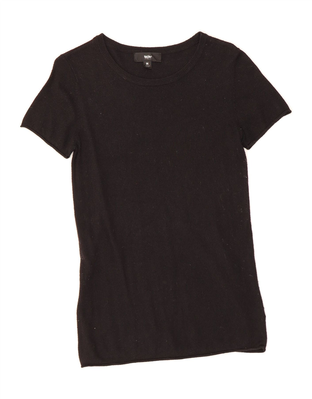 MOSSIMO Womens Short Sleeve Boat Neck Jumper Sweater UK 12 Medium Black Vintage Mossimo and Second-Hand Mossimo from Messina Hembry 