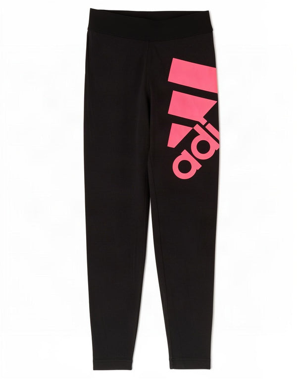 Legginsy dziewczęce Adidas z grafiką 11-12 lat, czarne, bawełniane
