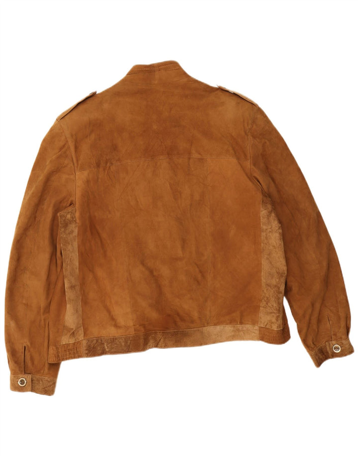 Vintage męska zamszowa kurtka UK 42 XL brązowa