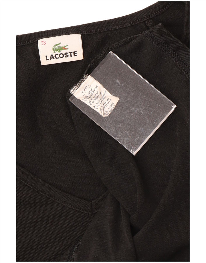 T-shirt damski LACOSTE, rozmiar 38, średni czarny, bawełniany