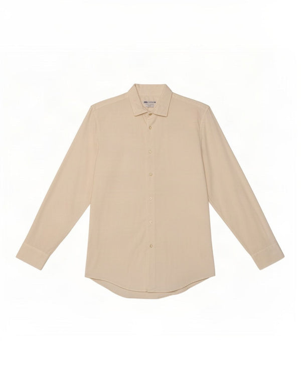 Koszula męska Zara Slim Fit, duża, biała, z lyocellu