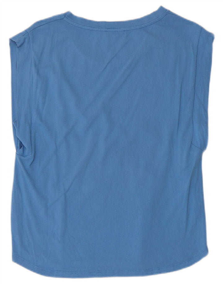 Damska koszulka o luźnym kroju BENETTON UK 6 XS, niebieska, bawełniana