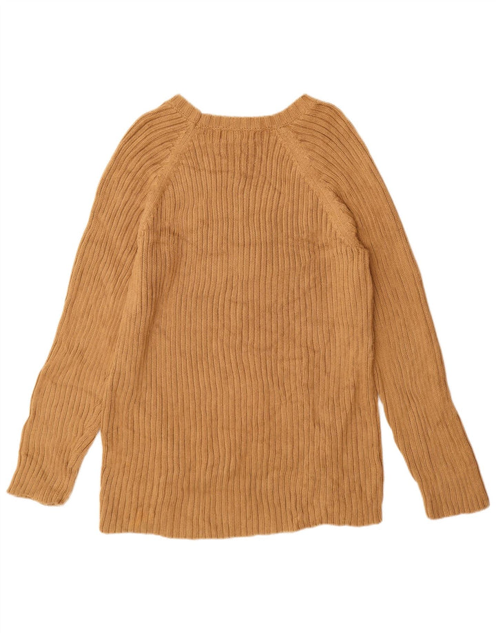 MICHAEL KORS Damski sweter z długim rękawem i dekoltem w łódkę, UK 18 XL, beżowy