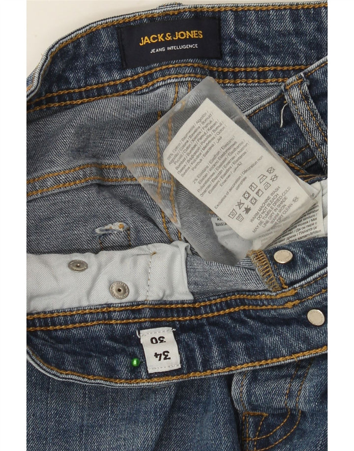 JACK & JONES Męskie jeansy slim W34 L30 Niebieskie, bawełniane