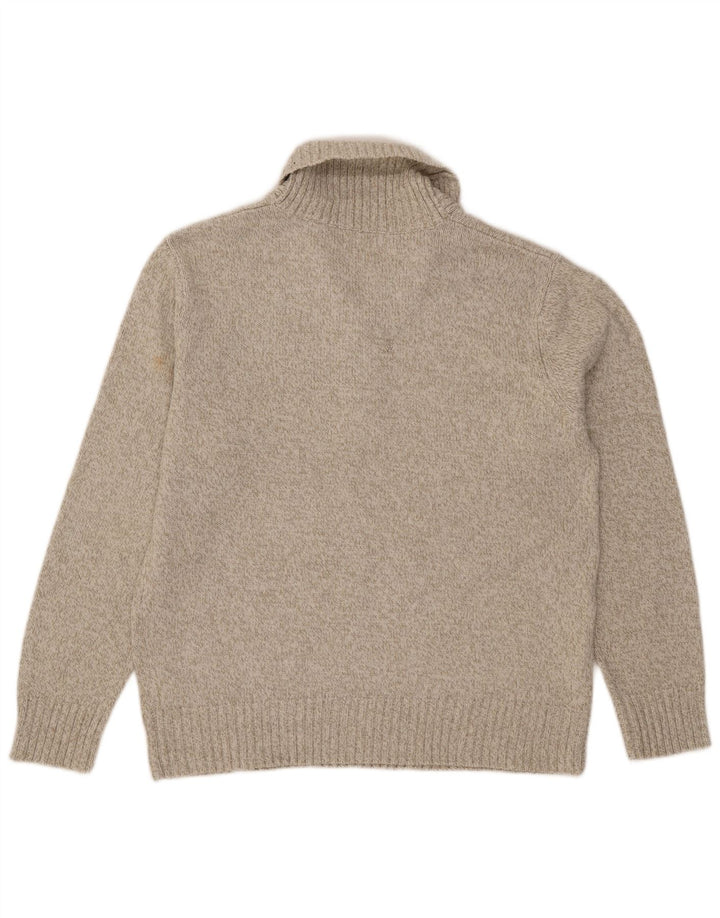 Marks & Spencer Męski sweter z szalowym dekoltem, duży, szary, akrylowy