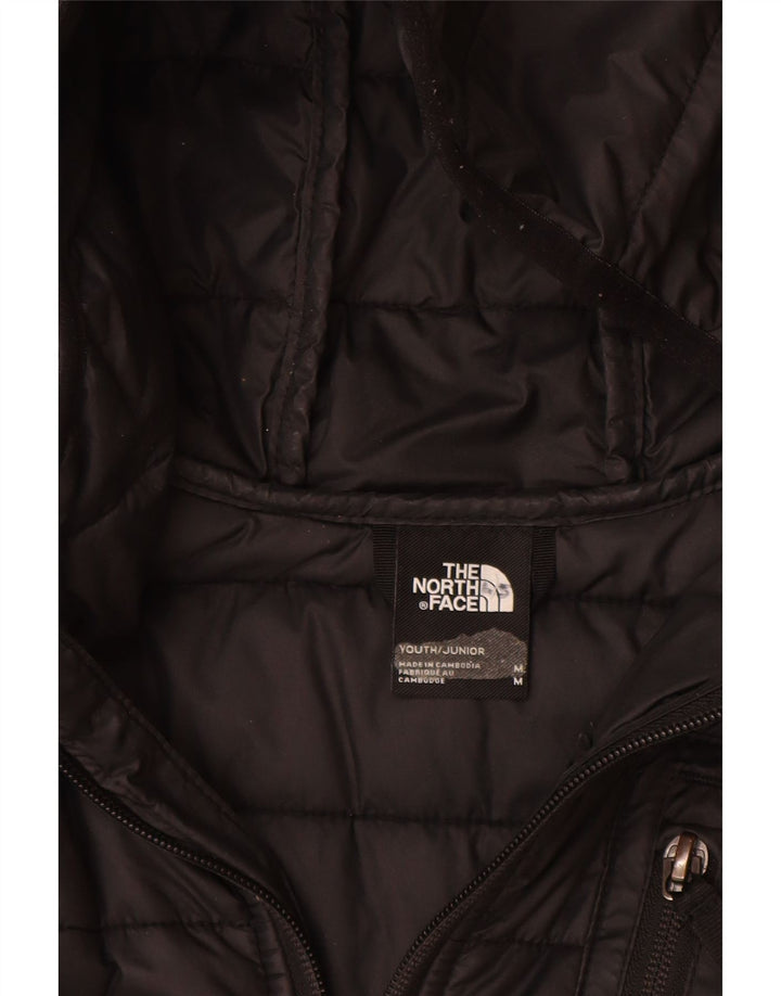Wyściełana kurtka chłopięca z kapturem The North Face 9-10 lat, średni czarny poliester