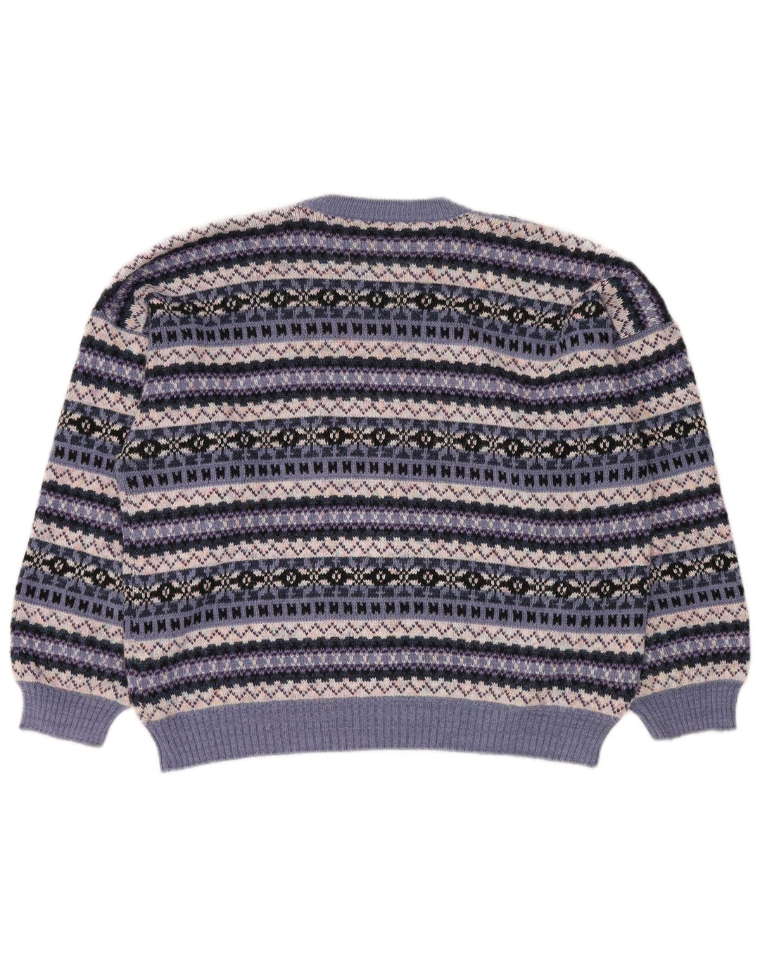 Sweter damski w stylu vintage z okrągłym dekoltem UK 18 XL, wielokolorowy Fair Isle