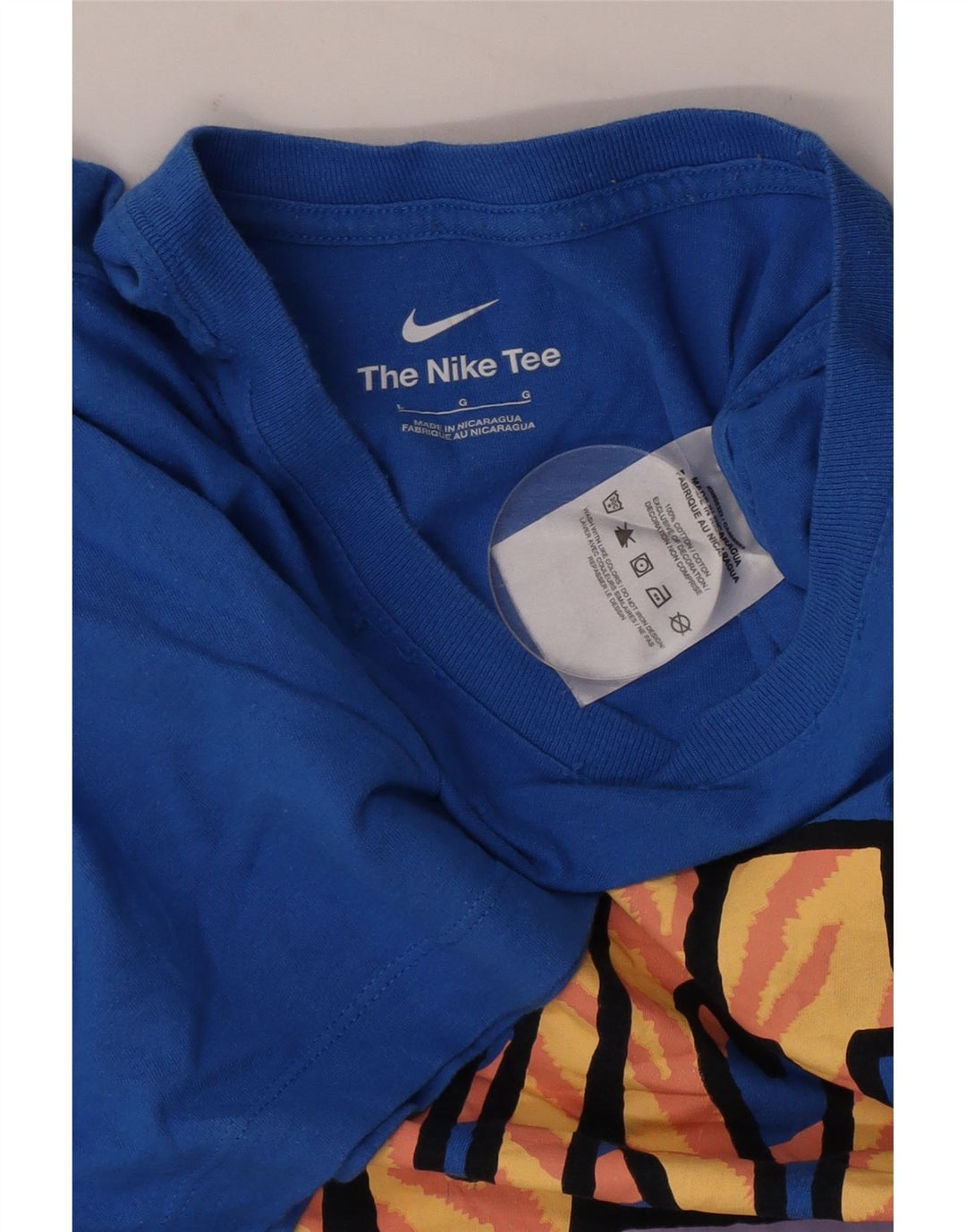 Męski T-shirt z grafiką Nike, duży, niebieski, bawełniany