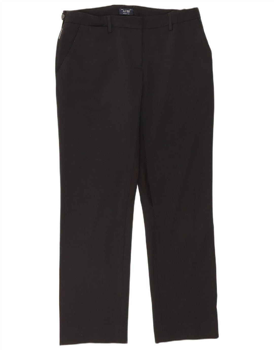 Damskie proste spodnie garniturowe Armani W30 L29 Czarny poliester