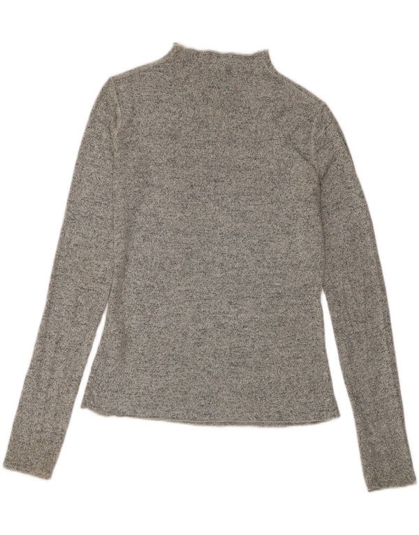 Damski top z długim rękawem Zara UK 10 Small, szara, nakrapiana wiskoza