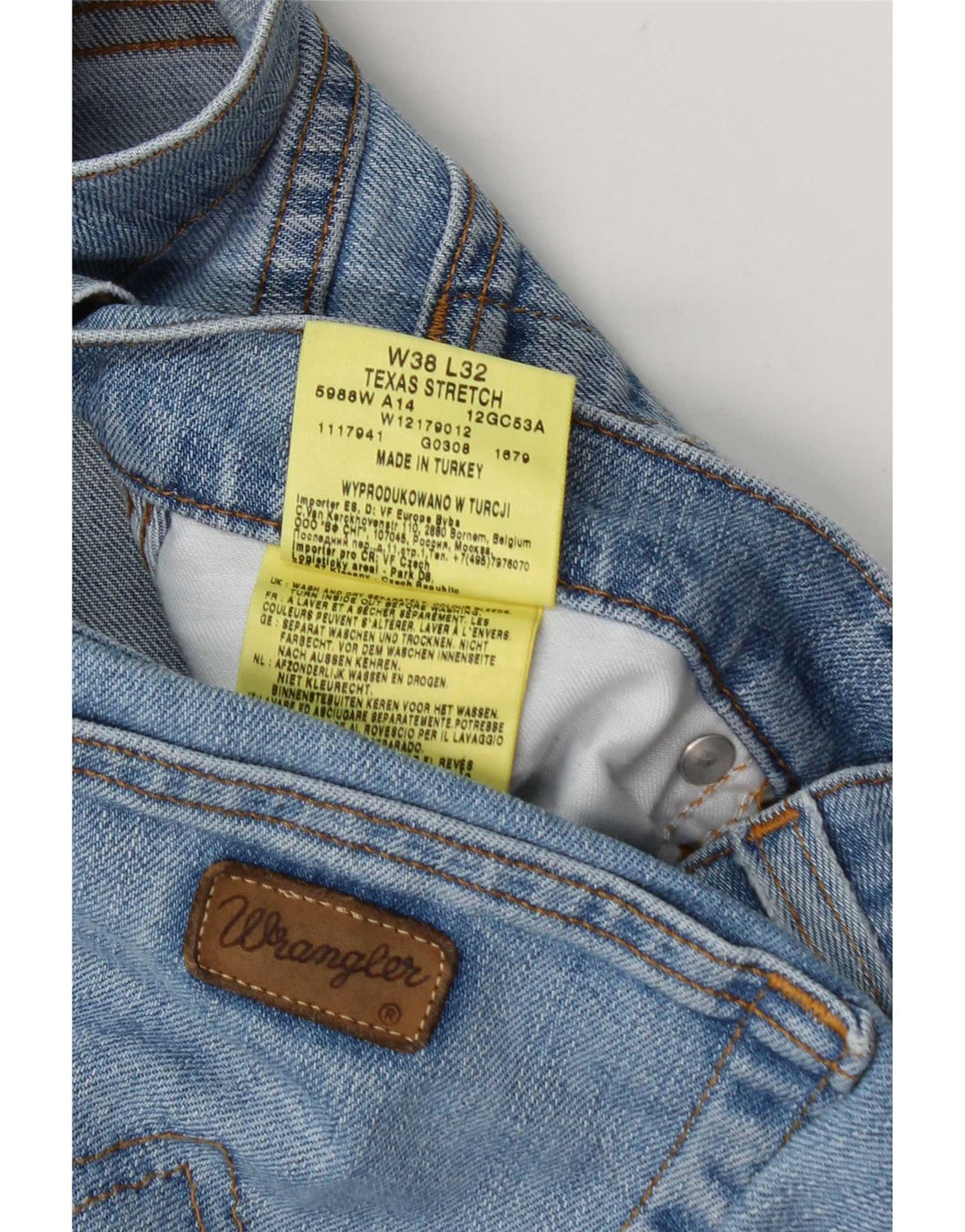 Męskie jeansy Wrangler Texas Stretch Straight W38 L32 Niebieskie, bawełniane